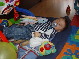 Maxi wollte dann auch fotografiert werden ;-) 
<br />Er spielt/liest gerade mit Lucy´s und Mike´s Buch.