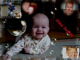 Meine 1. Fotokollage. Mit Alina, Kevin, Florian und mit Opa !