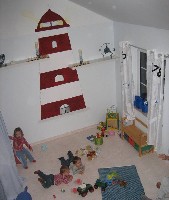 Das Zimmer von der Empore aus
