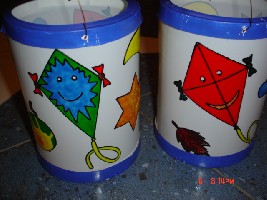 meine gebastelten laternen. umzug war super schön.