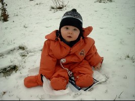 Maurice im Schnee