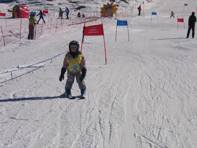 Beim Skirennen