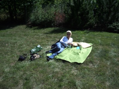 Das Blid wurde etwa 30 min. nach d. TF gemacht. So lag ich gemütlich da. &amp;quot;Bettruhe&amp;quot;