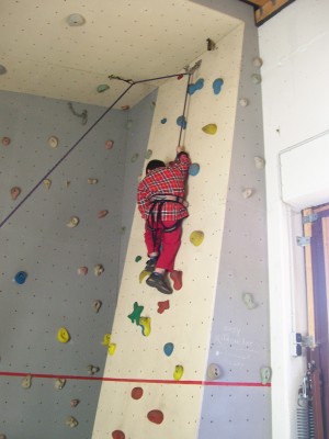 In der Kletterhalle